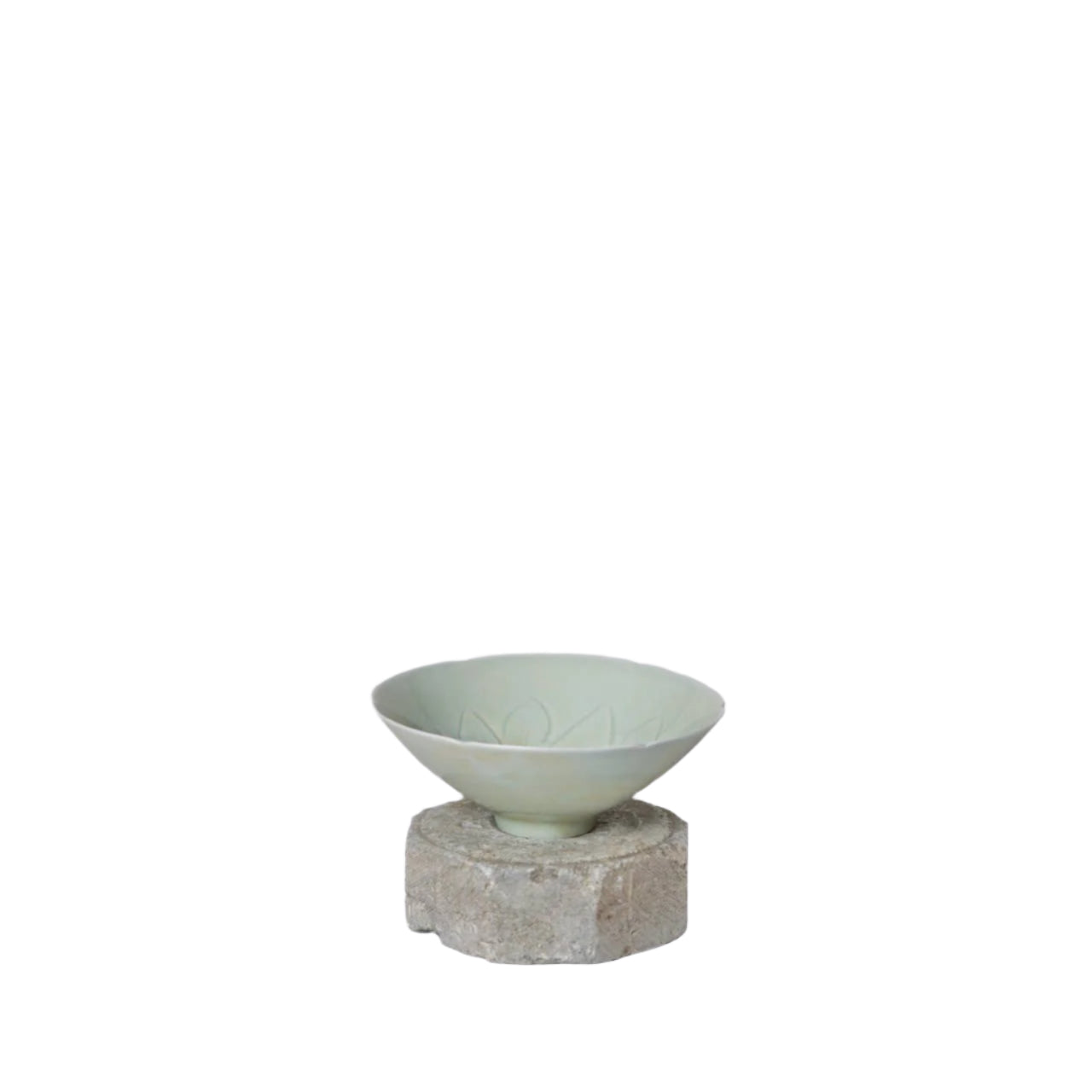 Celadon Porcelain Small Lotus Conical Bowl