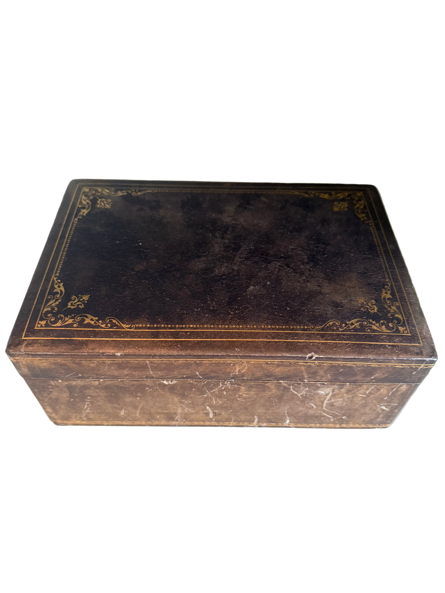 Antique Italian Leather Box