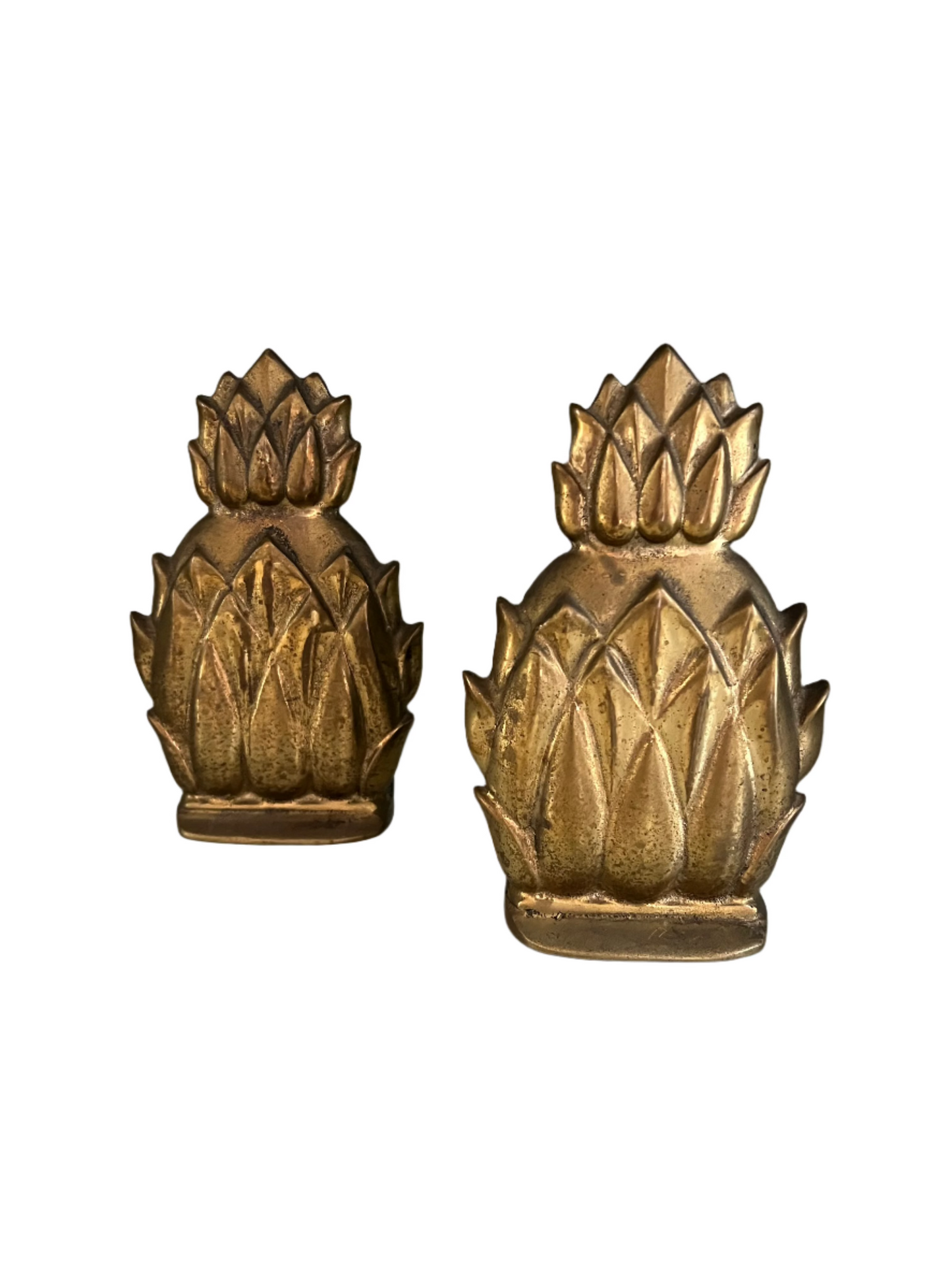 Vintage Brass Pineapple Bookends