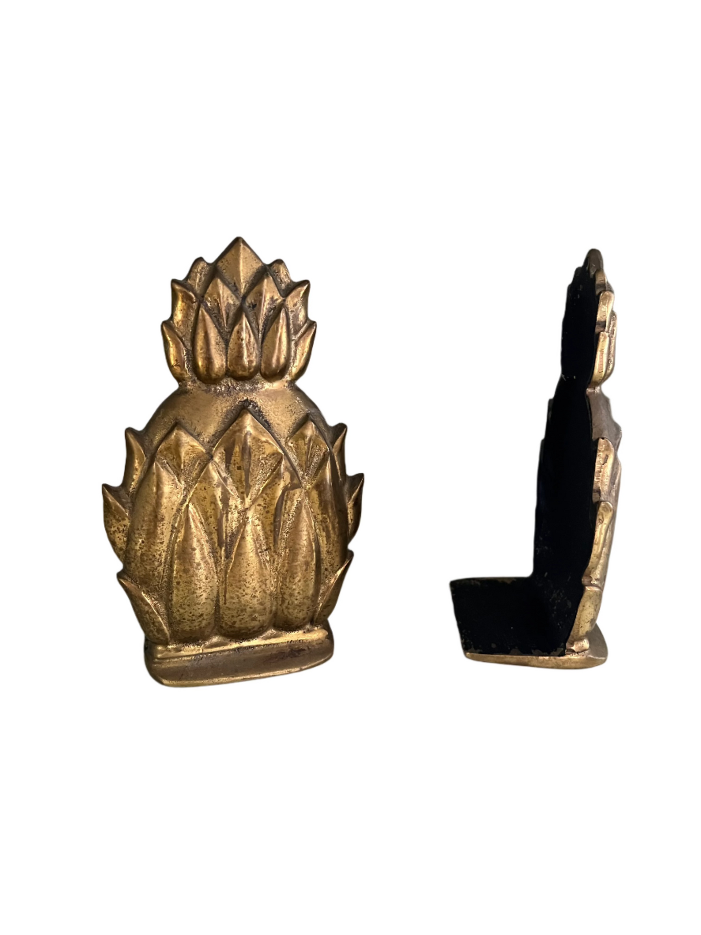 Vintage Brass Pineapple Bookends