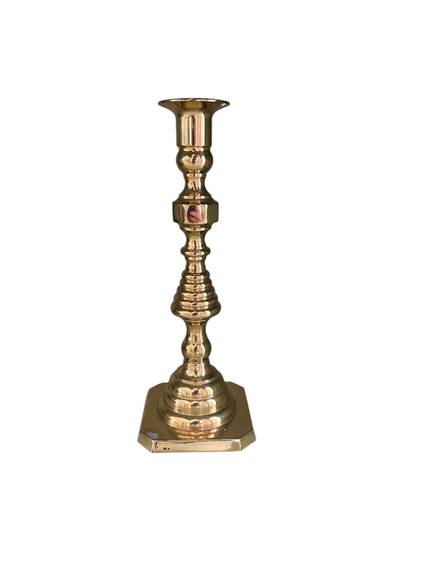 Antique 19th Century English Georgian Brass Candlestick
