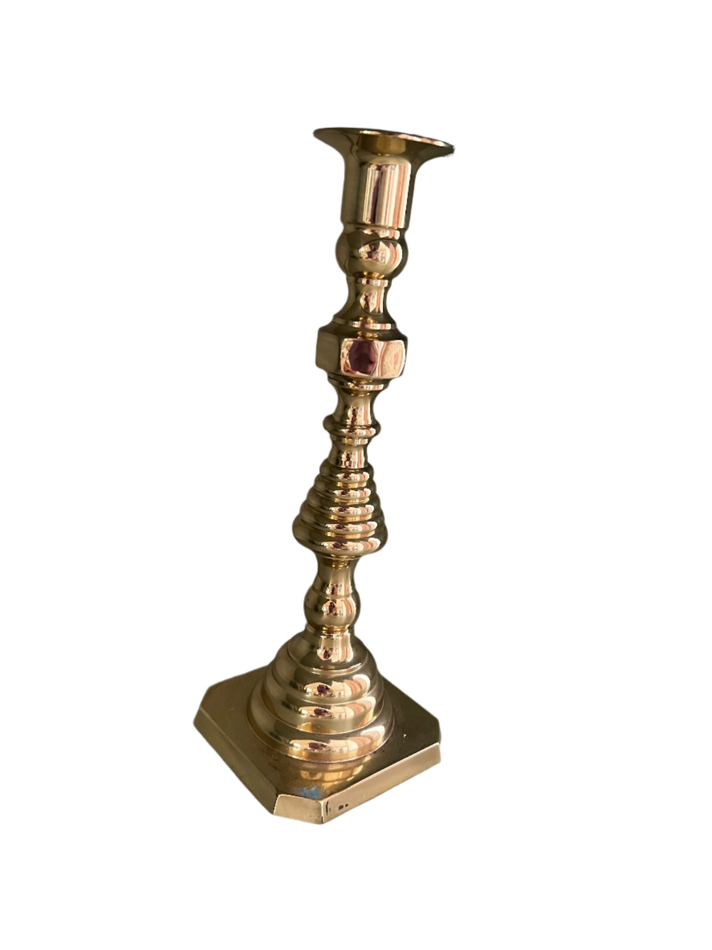 Antique 19th Century English Georgian Brass Candlestick