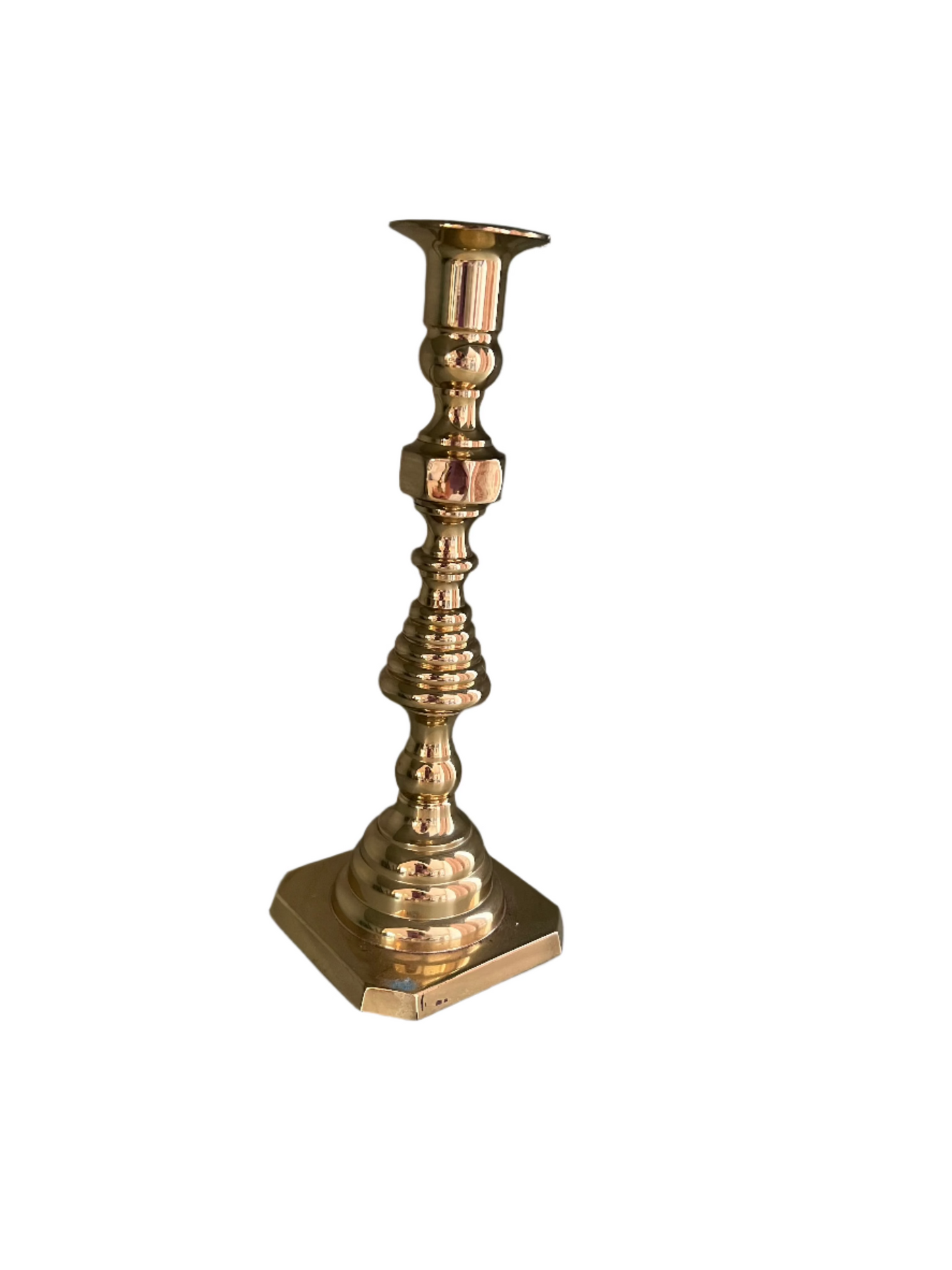 Antique 19th Century English Georgian Brass Candlestick