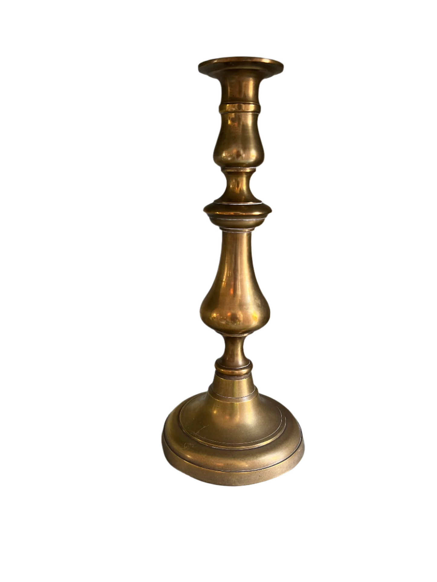 Antique 19th Century Large Brass Candlestick