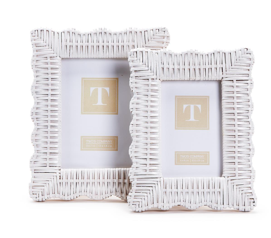 White Wicker Frame