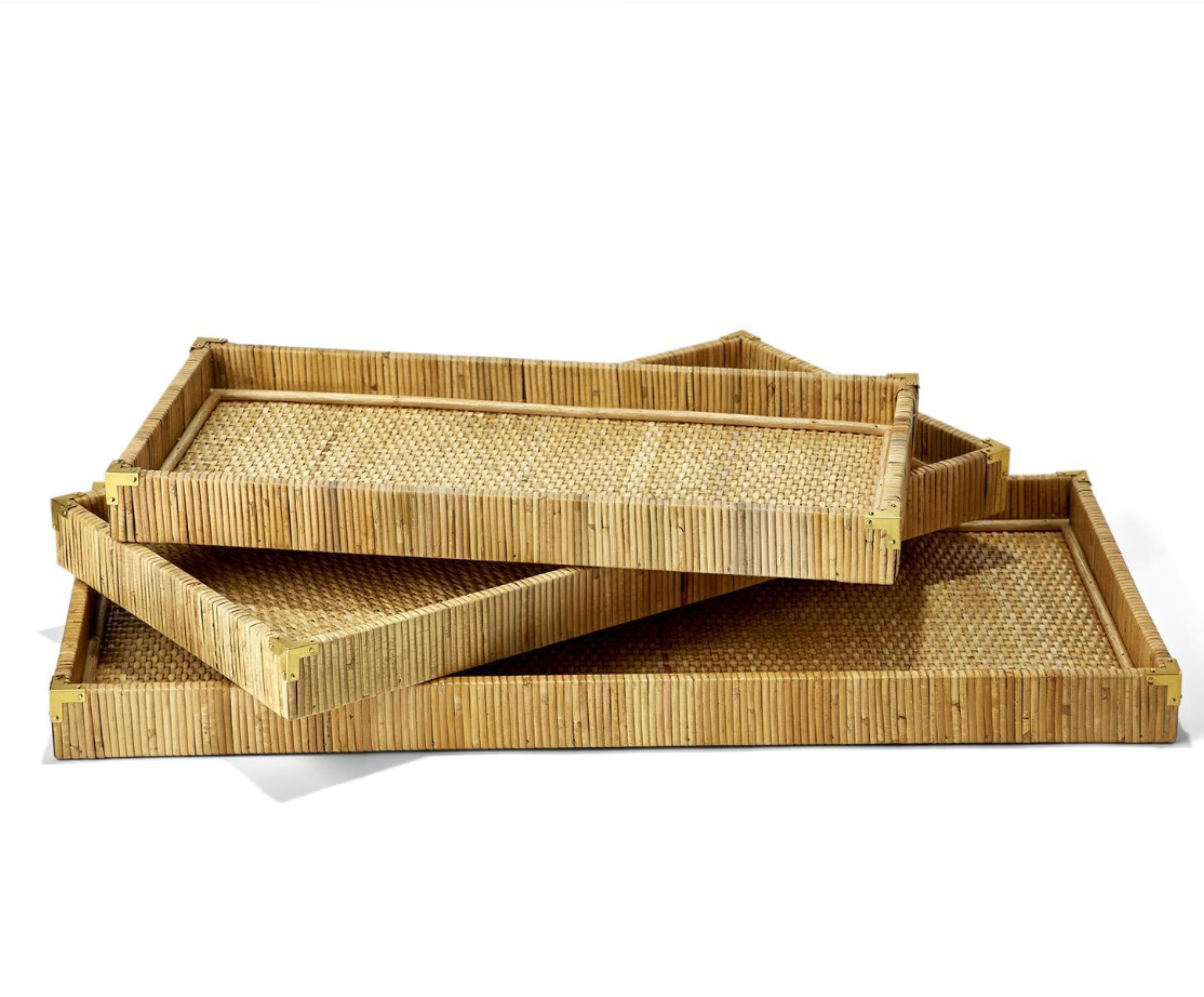 Oversized Rattan Tray