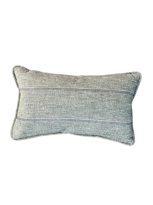 Mix of Blue Textured Lumbar Pillow, 12" x 20"