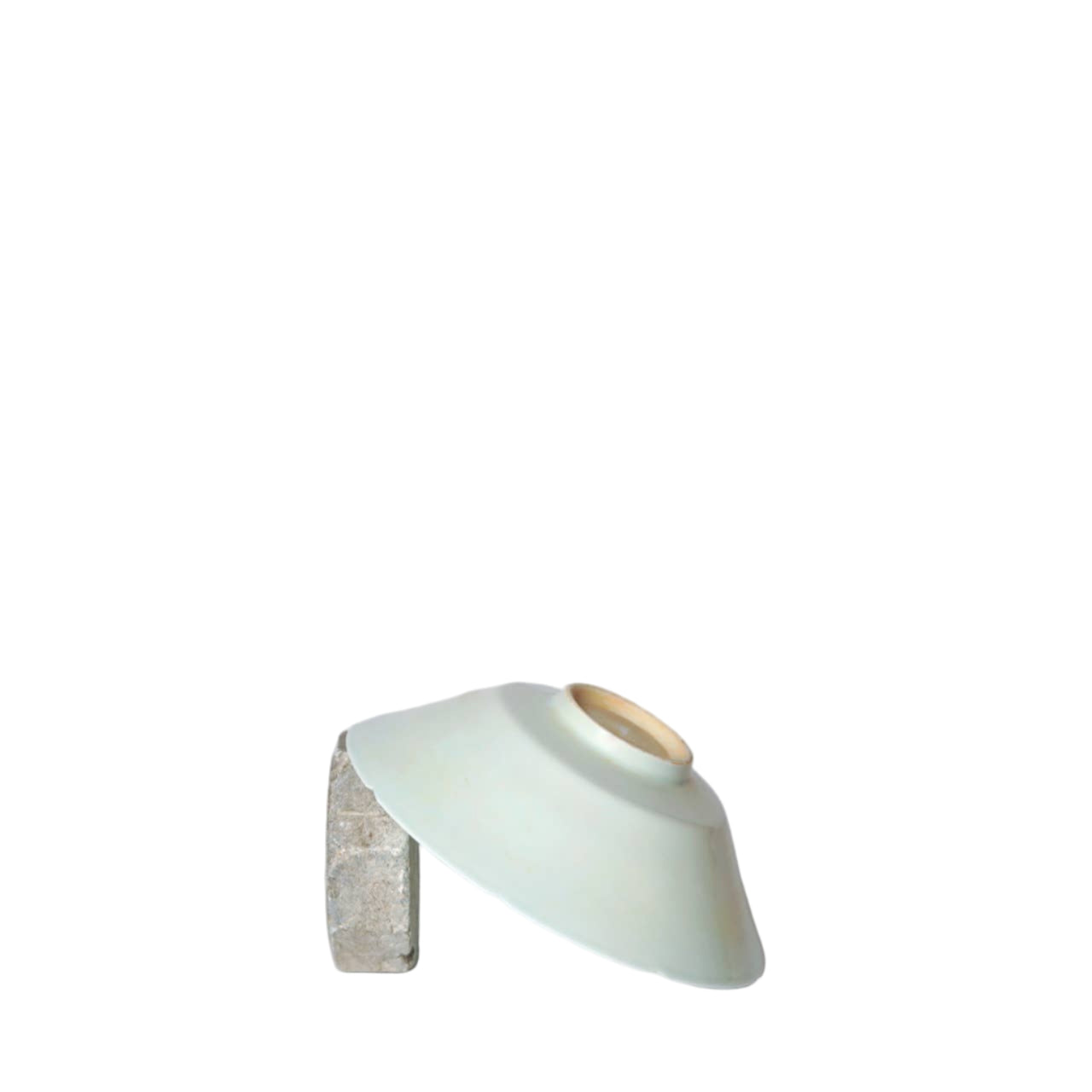 Celadon Porcelain Large Peony Conical Bowl