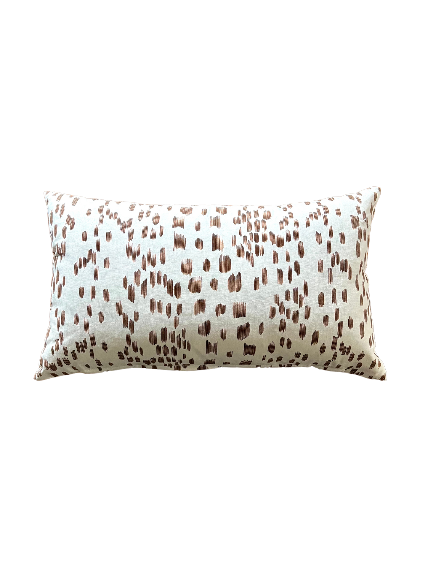 Les Touches Brown Lumbar Pillow, 12" x 20"