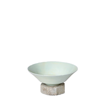 Celadon Porcelain Large Peony Conical Bowl