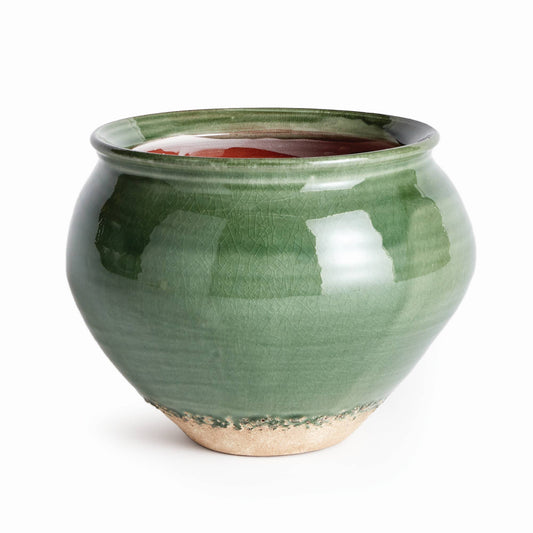 Maisha Drum Vase: Green