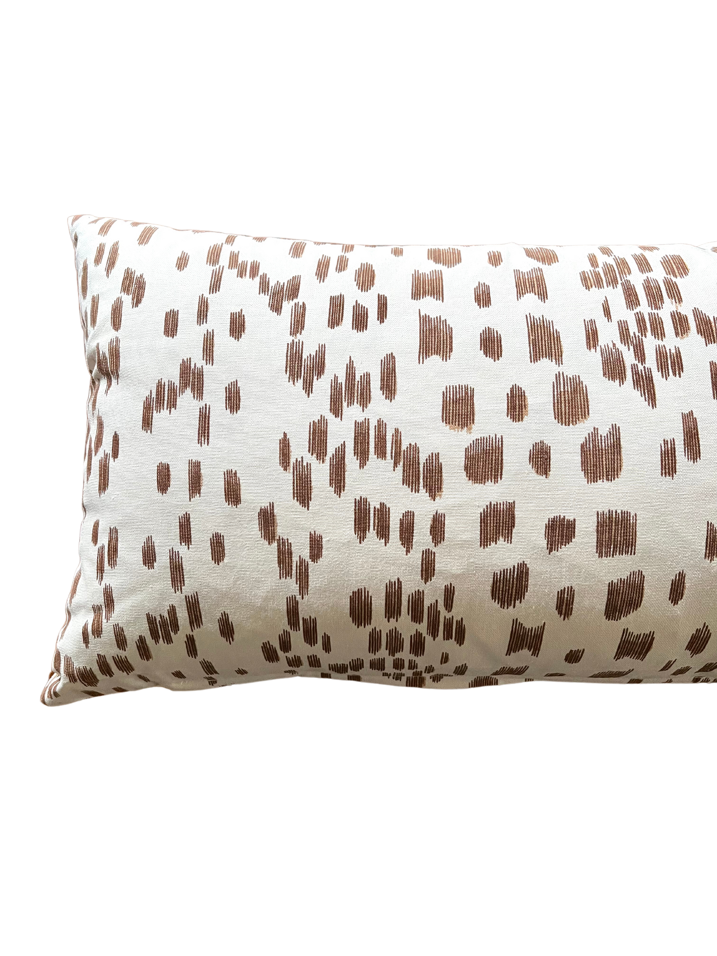 Les Touches Brown Lumbar Pillow, 12" x 20"