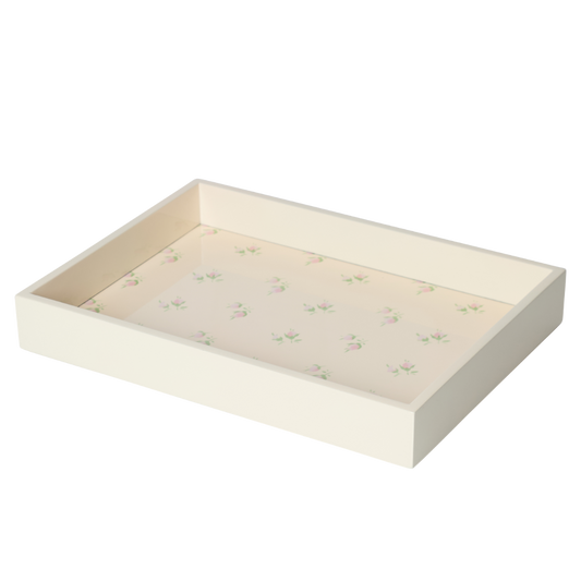 Rosebud Breakfast Tray in Cream