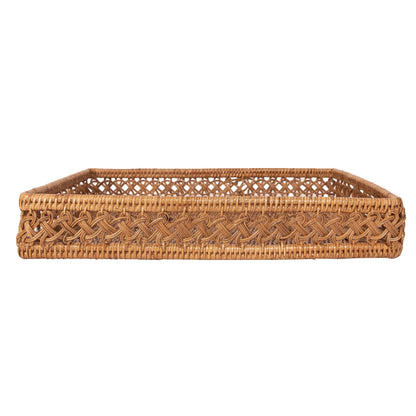 Rattan™ SECA Design Rectangular Tray: Honey Brown / 17"