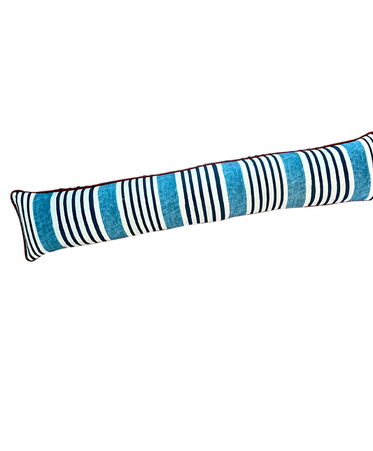 Blue and Navy Stripe Long Pillow