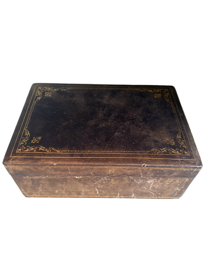 Antique Italian Leather Box