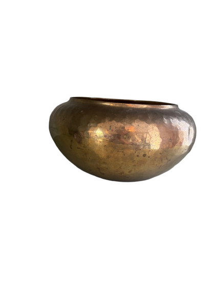 Antique Brass Hammered Bowl