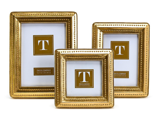 Gold Beaded Edge Photo Frame