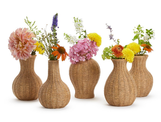 Natural Beauties Basket Weave Pattern Vase
