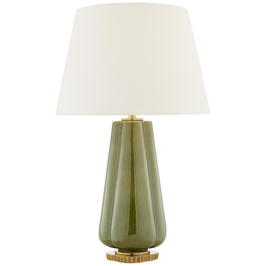 Penelope Table Lamp in Green Porcelain