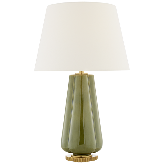 Penelope Table Lamp in Green Porcelain