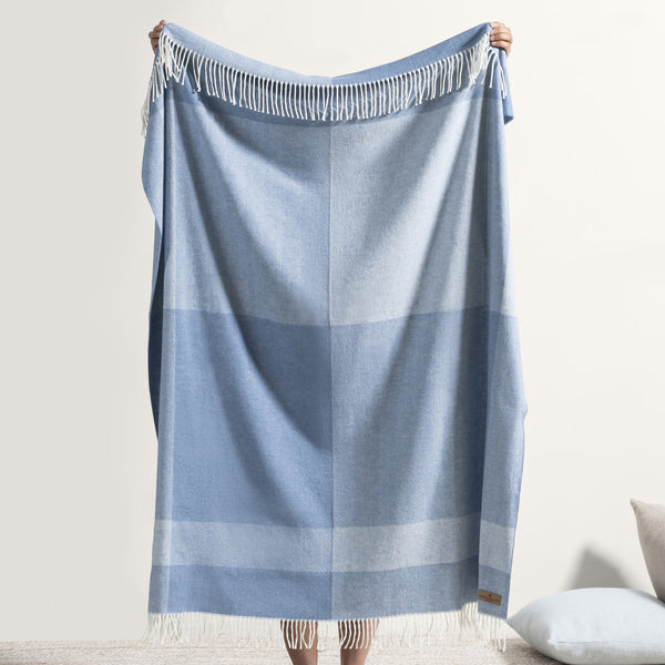 Chambray Hampton Plaid Herringbone Throw