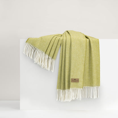 Lemongrass Italian Herringbone Throw